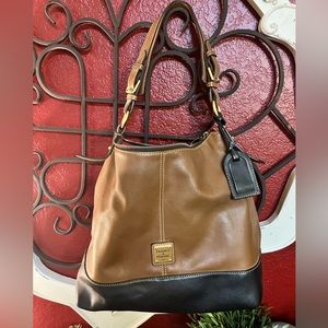 Dooney & Bourke Brown/Black Smooth Leather Purse